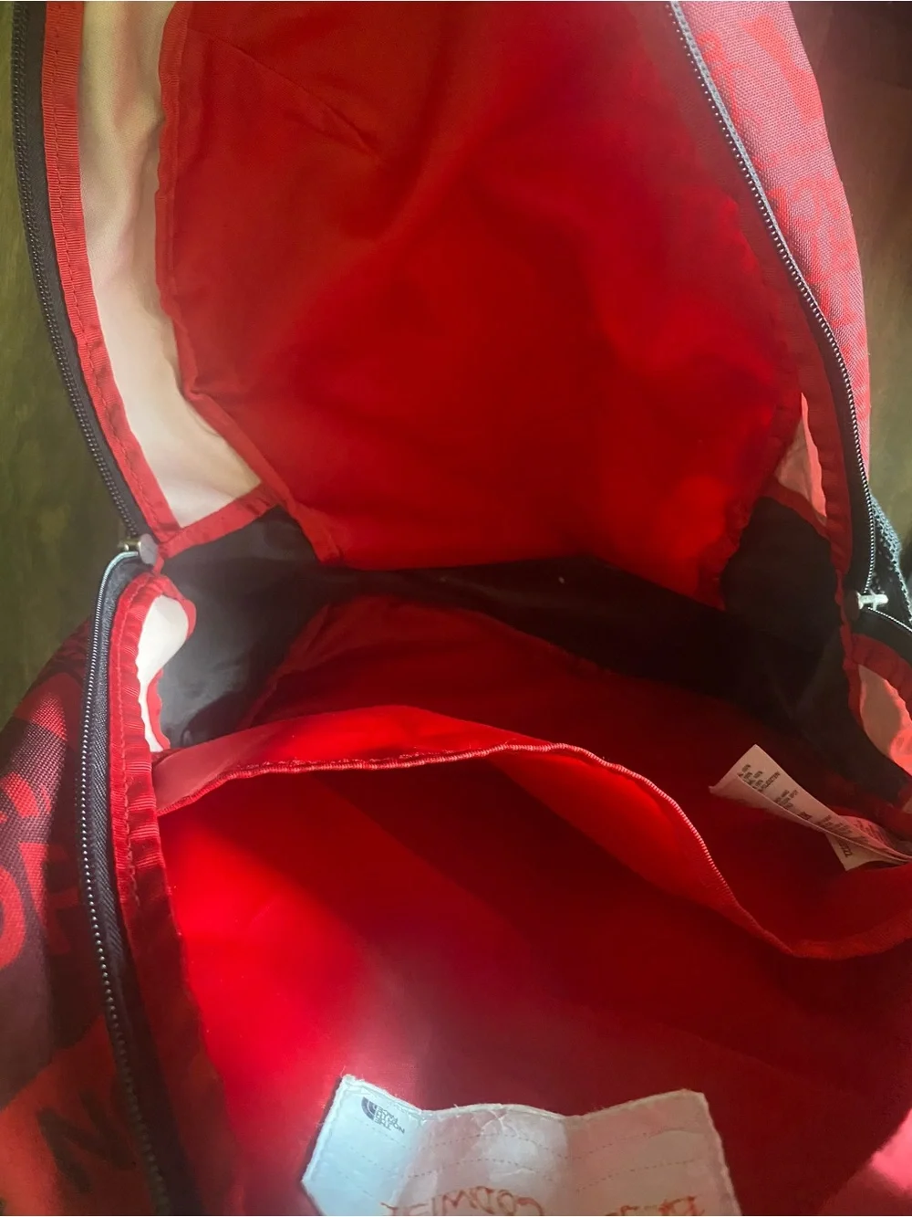 The North Face bold red